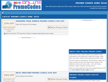 Tablet Screenshot of freeonlinepromocodes.com